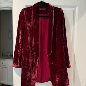 Red velvet House of Harlow blazer worn twice!